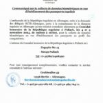 [NOUVEAU] Communiqué sur la collecte de données biométriques en vue d’établissement des passeports togolais à Pullach